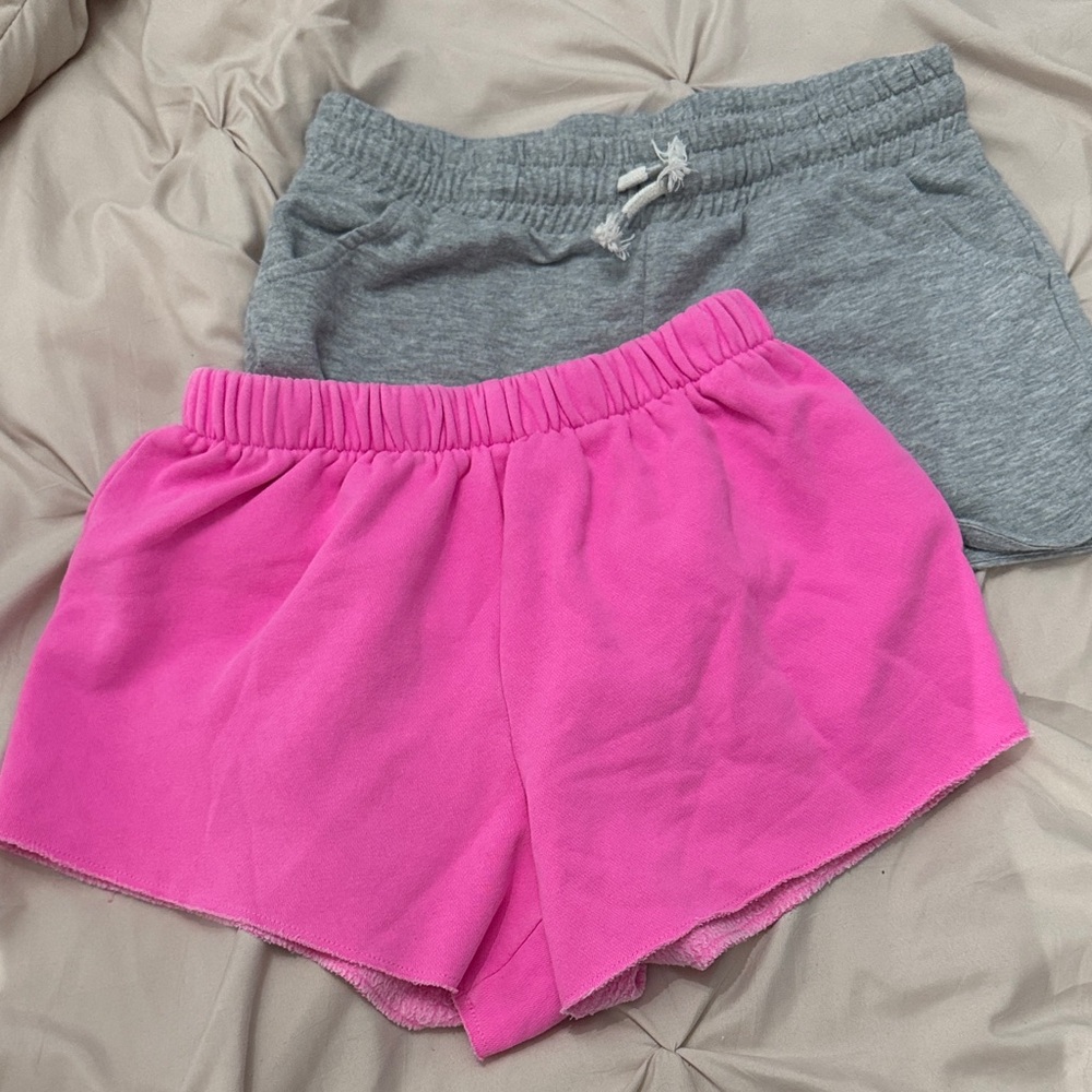 GAP Girls Pink and cat & Jack Gray Elastic Waist Shorts size 10 and 10/12